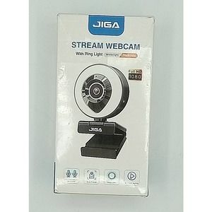 Ring Light Dual Microphone Streaming Webcam 1080P Full HD